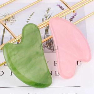 Massage Stones Rocks Natural Resin Face Jade Stone Gua Sha Sha Massagers Gouache Scraper Guasha Board Massage Face Beauty Tools Acupoint Acupunctuur 240403