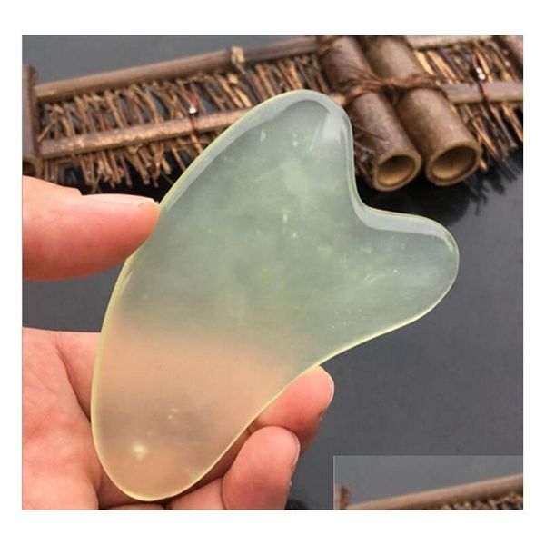 Pierres De Massage Roches Nouvelle Vente 10 Pcs Naturel Jade Gua Sha Peau Soins Du Visage Traitement Mas Scra Outil Spa Salon Fournisseur Beauté Santé Dhg7K