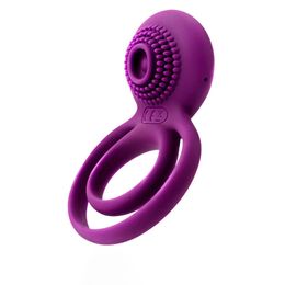 Massage Sterke Trillingen Concave en Bolle Gevoel Super Zachte Siliconen Vibrerende Ring Speeltjes voor Koppels minnaar Adult Sex Producten