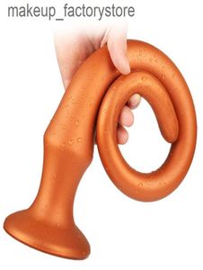 Massage Super Long anal Dildo pour femmes hommes Prostate Massage Silicone Anal Tail Big Butt Plug Sex Toys pour adultes BDSM BO9779147