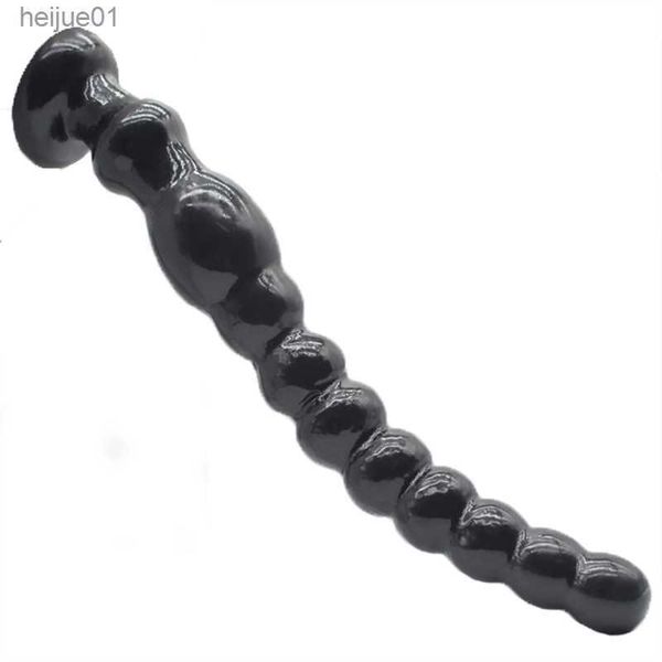 Massage Super Long Dildo 33cm Butt Anal Plug Bead Ball Sex Toy Pour Couples Anus Masturbateur Prostate Massage G-Spot Érotique Adulte Produit L230518