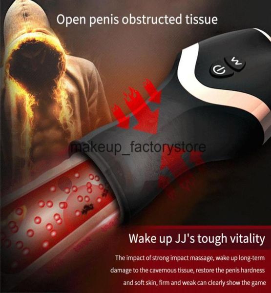 Masaje USB Charge Masturbation Dispositivo de masturbación de 12 frecuencias Juguetes para adultos Vibradores Glanes Entrenamiento de pene juguetes sexuales eróticos para me8180945