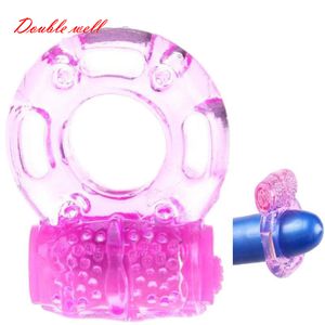 Massage Vibrators Vertraging Cockring Duurzaam Ejaculatie Lock Fijne Triple Vibrator Sex Toys Product voor Heren Penis Extender Ball Loop