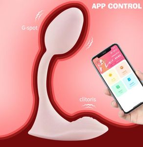 Massage portable vibrant oeuf application Contrôle Dildo Vibratrice Femelle Masturator Sex Machine GSPOT Vagin Stimulateur Sex Toys pour COU8313241