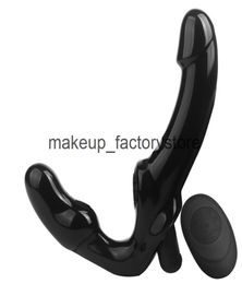 Massage Wireless Remote Lesbian GSpot Clit Vibrator Dildo Volwassenen Strapless Strapon Dildo Sex Toys for Paren Double Head Vibrat8334327