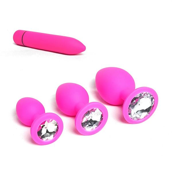 Masaje Mujer Masajeador de Próstata Gel de Sílice Butt Plug Vibrador Productos Sexy Plug Anal Consolador Perlas Consoladores Juguete Sexy Para Adulto Anal T236f