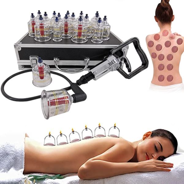 Masseur 17 pièces ensemble De thérapie par ventouses Ventosas ventouses en plastique masseur sous vide ventouses médicales pots Ventosaterapia Jogo De Xicaras