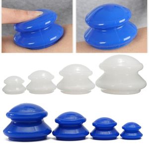 Massager 4 Stuks Siliconen Massage Cupping Set Anti Cellulite Vacuüm Cup Massager Chinese Therapie Zuig Gezichtslichaam