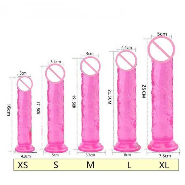 Masseur 5 tailles Silicone gode Mini gelée douce ventouse Anal godemichet Anal érotique réaliste pénis g-spot orgasme pour femme