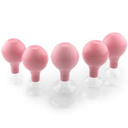 Massager 5 stks/partij Glas Vacuüm Cupping Cups Familie Medische Vacuüm Blikjes Zuig Therapie Apparaat Back Body Massage Gezondheidszorg Gereedschap