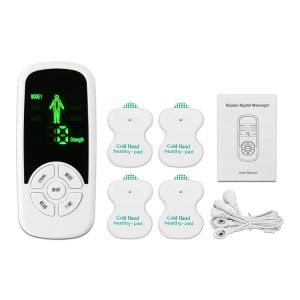 Masseur 6 modes de thérapie musculaire électrique stimulateur Tens unit machine thérapie numérique Massage Dispositif couche Dain de dos Relif Masseur corporel