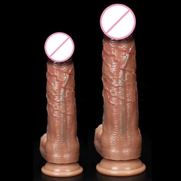 Masseur 9 pouces Super beau grand gode réaliste en Silicone femmes masturbateur point G grand pour Plug Anal bisexuel godes adultes