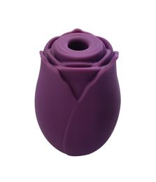 Massager Adorime Rose Bloemvorm Nipple Vibrerende Tong Vibrator Clitoral Zuigen Vibrator Zuigstolsel Sucker Dildo Sex Toys W9875281