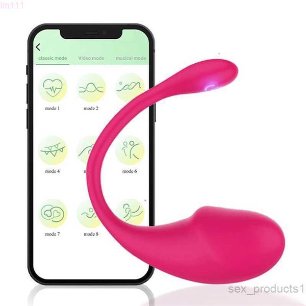 Masseur adulte Bluetooth portable vibrateur pour femmes App télécommande sans fil vibrant oeuf Clitoris culotte gode Sex Toys CoupleH52B