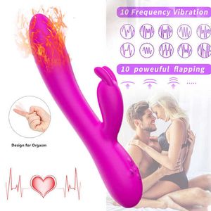 Massager Volwassen vrouwen Masturbatie Verwarming Vibrator Konijnoor Clitoris Stimuleren Massage Vrouw Vibrerend dildo G-puntpompei