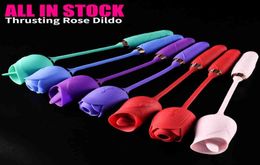 Massager Aimitoy Big Rose Flower Vrouw Clit Licking Thrusting Dildo Electric Egg voor vrouwen Persoonlijk clitoral zuigen tong Vibra7227025