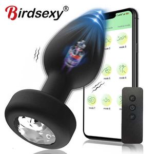 Massager -app Remote Anal Vibrator BDSM Vibrerende Buttplug G Spot Dildo Prostaat Massage Vagina Bluetooth voor mannen Women