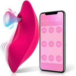 Massager -app Remote Control Wearable Vibrator Clitoral Butterfly Paar met 9 trillingsmodi