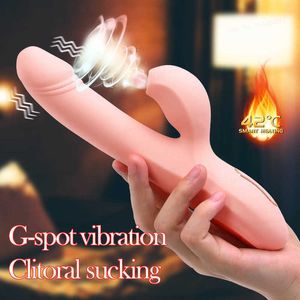 Massager Automatische verwarming Clitoral Zuigen Dildo Vibrator voor vrouwen clitoris clit sucker vacuüm stimulator vrouwelijke volwassen goederen