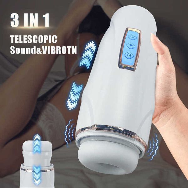 Masseur masturbateur automatique pour homme, pipe télescopique, Machine à vibrations vaginales, tasse de Masturbation masculine