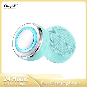 Masseur Ckeyin Electric Facial Nettoying Brush Brush Ultrasonic Silicone Face Deep Nettoyer Masseur Beauté Hine Retail