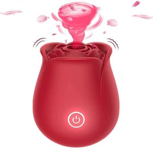 Masseur Clitoris Stimulation du Clitoris Silicone boutique pour adultes Sexy forme de fleur de Rose succion Vibration vibrateur ventouse pour femmes femme