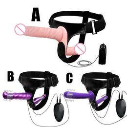 Massager dubbele penis realistische dildo vibrator strapon ultra elastische kabelboom riemriem op grote volwassene voor vrouw lesbisch