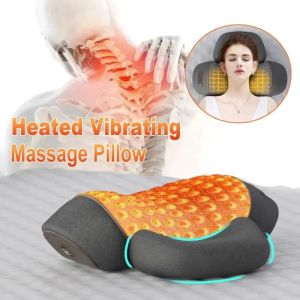 Masseur électrique chauffage massage massage oreiller traction coussage cervical masseur vibration de vibration de massage arrière massage de massage new