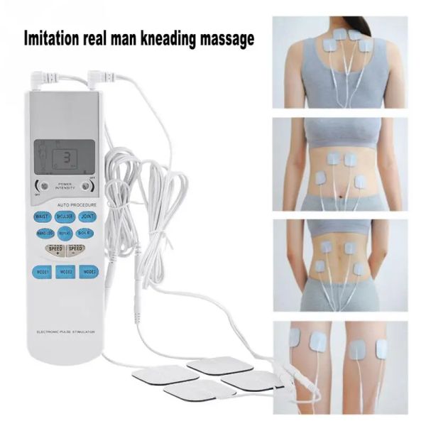 Masseur massage électrique autocollant portable portable à impulsion électronique du corps de messeur de détente soulage le stimulateur de massage corporel numérique LCD