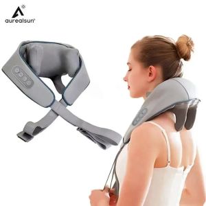 Massager Elektrische nek Massager Wireless Health Care Nek Schouder Kneed 3D Massagekussen Cervicale rugspier Ontspannende massagesjaal