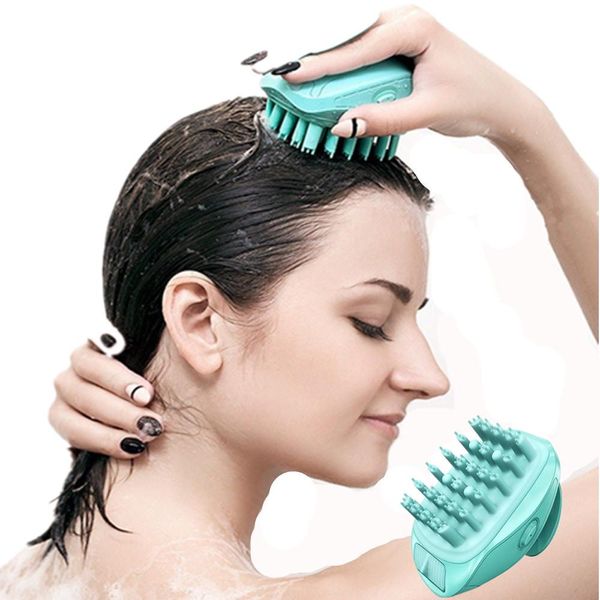Masseur électrique électrique masseur peigne coiffure shampooing silicone wet hair care landruff pinceaux cleaner 3 modes vibration smeurber à cheveux
