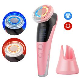 Masseur Ems microcourant Led Photon dispositif de levage du visage thérapie glacée masseur de vibrations rajeunissement de la peau électroporation beauté