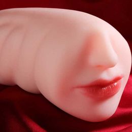 Massager Erotisch Product Kunstkut Cup 3in1 Multifunctioneel Volwassene voor Mannen Realistische Tongtanden Mond Vagina