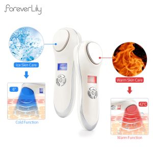 Massager Facial HotCold Trillingen Massager IJs Huidverzorging Cryotherapie Kalme huid Krimpen Poriën Warme verwarming Relax Skin Lifting Device