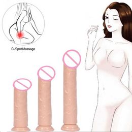 Massager Flesh Tpe Grote Dildo met Zuignap Anale Plug Dildo voor Vrouwelijke Masturbator Vagina G-spot Vibrator Vrouwen volwassen Spel