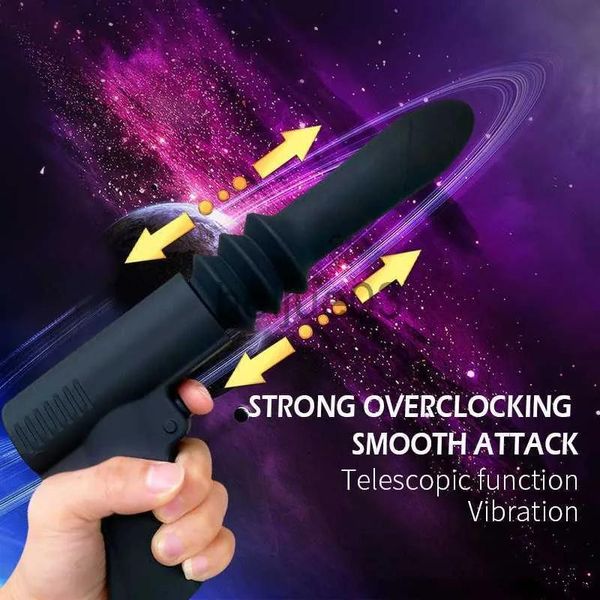 Masajeador Masajeador De Cuerpo Completo Ametralladora Sexual Consolador Grande Vibrador Automático Arriba Abajo Masajeador Punto G Empuje Coño Retráctil Adultos Juguete Sexual