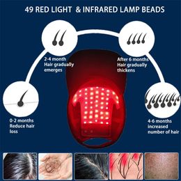 Masseur de tête masseur lumière rouge thérapie infrarouge Cap LED traitement de perte de cheveux Machine de croissance promoteur soins de repousse rapide 221208
