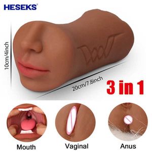 Masseur Heseks Oral mâle masturbateur Masturbation bâton pour hommes gorge profonde pipe artificielle réaliste caoutchouc vagin