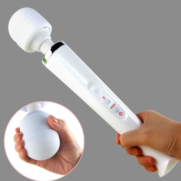 Masseur énorme baguette magique vibrateurs pour femmes USB Charge gros bâton AV femelle G Spot stimulateur de Clitoris jouets sexuels pour adultes pour femme6515931