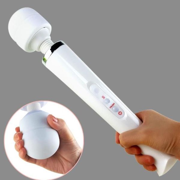 Masseur énorme baguette magique vibrateurs pour femmes USB Charge gros bâton AV femelle G Spot stimulateur de Clitoris jouets sexuels pour adultes pour femme9983440