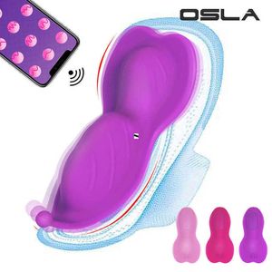 Massager Onzichtbare seksuele clit voor volwassenen Draadloze app Afstandsbediening Vlinder Draagbare vibrerende panty-vibrator voor dames Vrouw