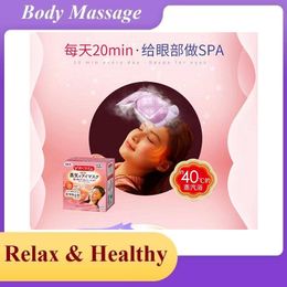 Massager Japan Kao Stoom Oogmasker Massage Blinddoeken 1 doos 12 stuks Lavendel Rose Geur Hot Compressen Behandeling Rimpel Vermoeidheid verlichting