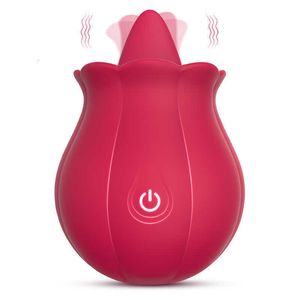 Masseur léchage vibrateur stimulateur de clitoris en forme de Rose pince à clitoris Massage masturbateur femmes femme puissant vibrant Mini