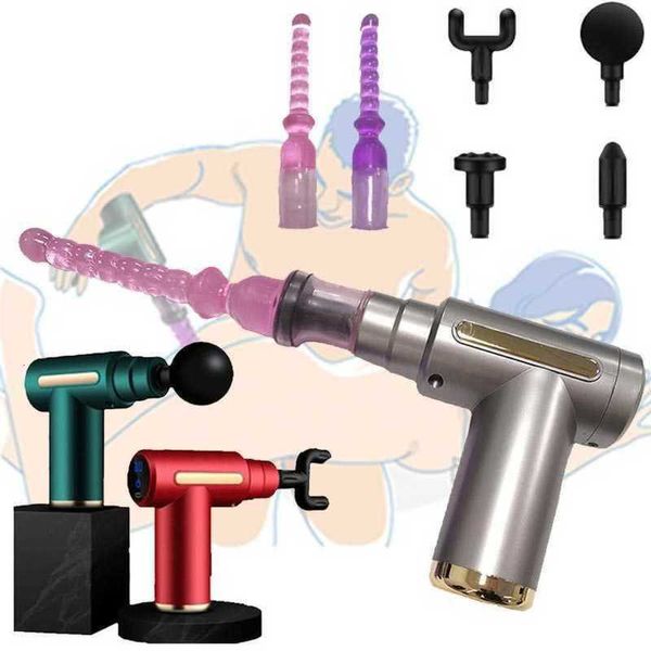 Accesorios para máquina masajeadora, adaptador de pistola de masaje Fascia, estimulador de clítoris, vibrador telescópico Anal, masturbador femenino para adultos