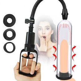 Masajeador masculino Manual bomba de pene aumento vacío masturbador adulto extensor aspirador automático