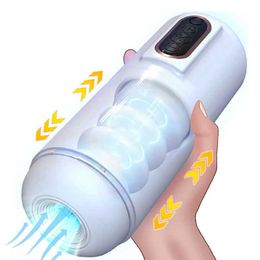 Massager Mannelijke Masturbatie Cup Automatisch Zuigen Echte Orale Vagina Vacuümzuiging Masturbator Volwassen voor Mannen Pijpen Sexy Winkel