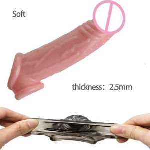 Masajeador masculino reutilizable suave glande pene manga más grande extensor anillo cubierta para hombre