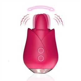 Masseur Melo Rose vibrateur pour femmes léchage de vagin vibrateurs de point g Stimulation du Clitoris Masturbation 5 Modes ventouse de mamelon