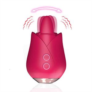 Massager Melo Rose Vibrator For Women Vagina Licking G Spot Vibrators Clitoris Stimulatie Masturbatie 5 Modi Nipple Sucker