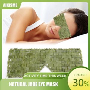 Masseur masque pour les yeux en Jade naturel masque pour les yeux en Quartz Rose masseur masque de sommeil thérapie par le froid élimination Massage des yeux outils de soins relaxants soulagement des yeux